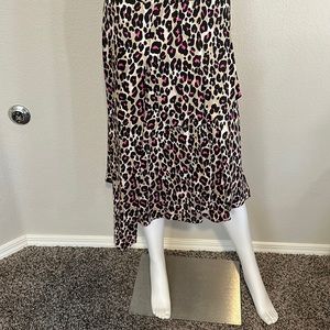 Hush (UK brand) asymmetrical pink cheetah skirt-EUC